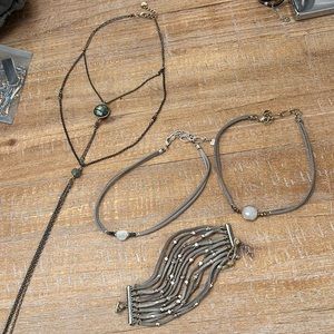 Bundle of Nakamol jewelry chokers necklace bracelet